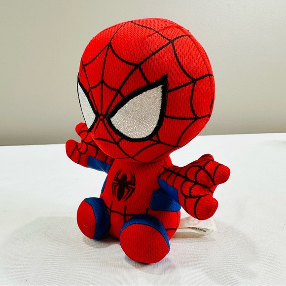 MARVEL SPIDER-MAN TY BEANIE BABY 6 1/2”H 1998 PLUSH TOY GREAT CONDITION - Picture 2 of 9